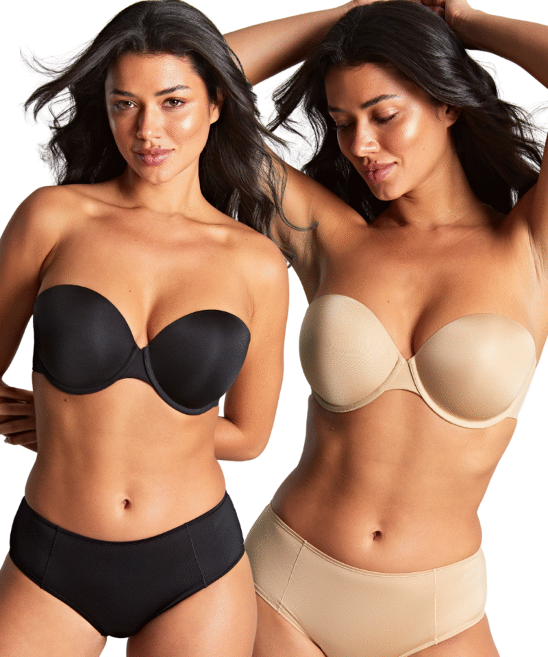 Panache Porcelain Strapless Bra in Black or Nude